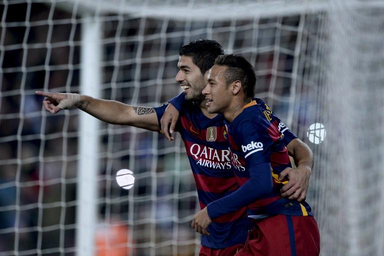 Luis Suarez and Neymar, Barcelona Luis Suarez and Neymar, Barcelona