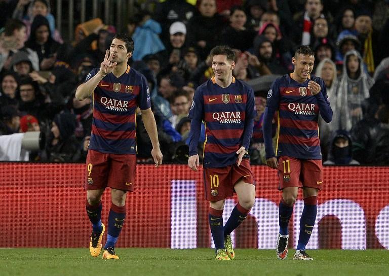 Luis Suarez, Lionel Messi & Neymar, from FC Barcelona Luis Suarez, Lionel Messi & Neymar, from FC Barcelona